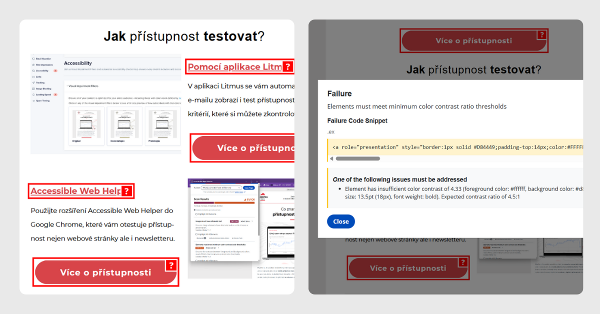 Ukázka kontrastu barev